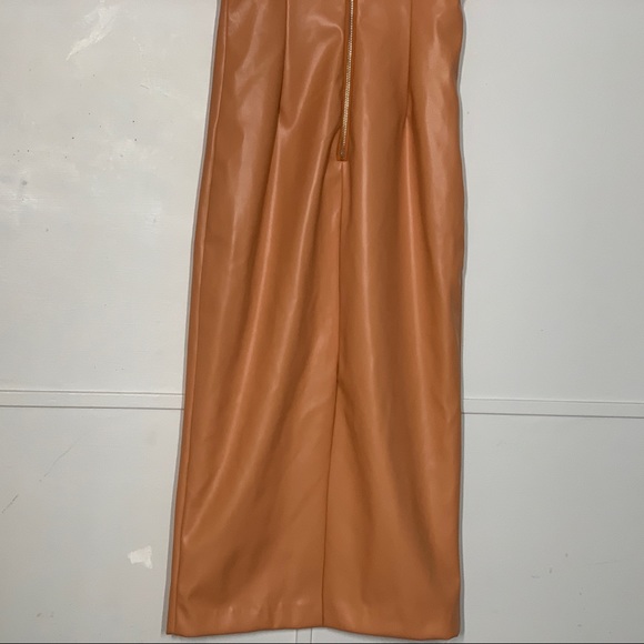 Bardot Sibella Sleeveless Faux Leather Midi Dress in Dusty Rose - Picture 8 of 13